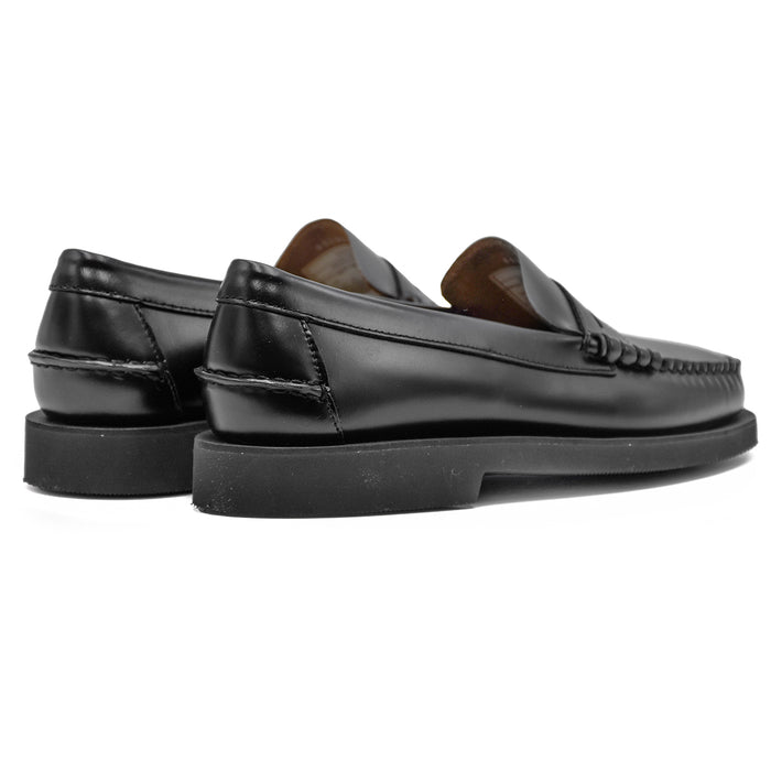 Sebago Black Dan Po Leather Moccasins To Last Over Time Men