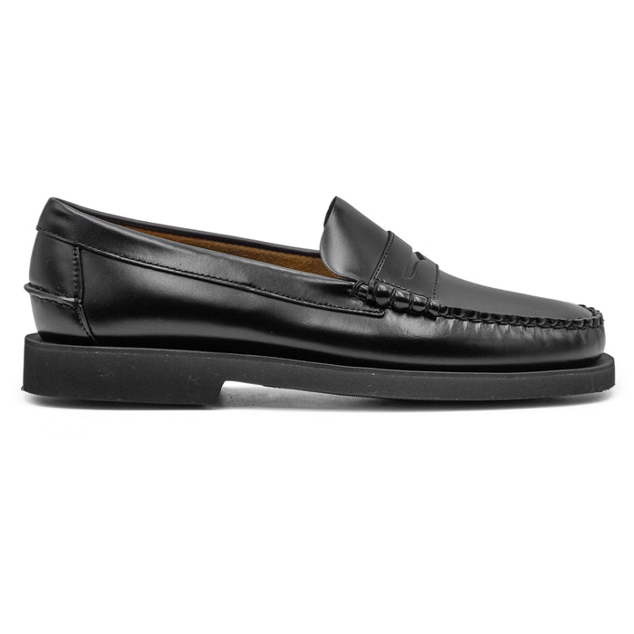 Sebago Black Dan Po Leather Moccasins To Last Over Time Men