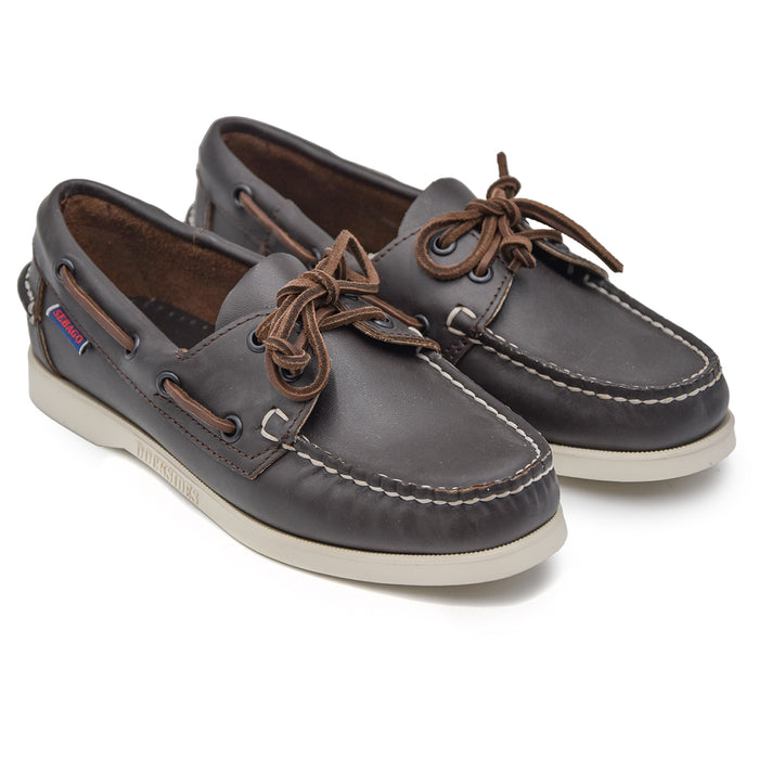 Stringata Sebago Docksides Marrone Calzata Comoda E Leggera Donna