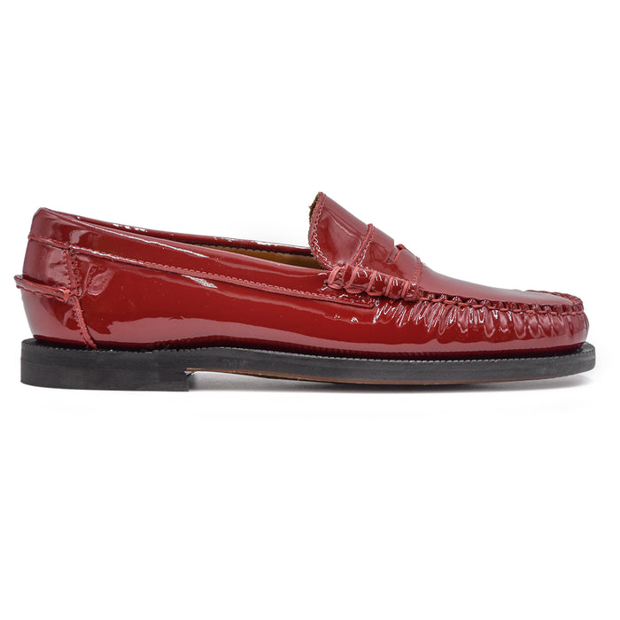 Sebago Mocassini Donna Rosso In Sofisticata E Morbida Vernice