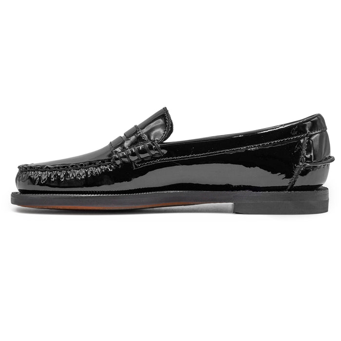 Mocassini Sebago Donna Lucido Classic Dan Nero Tocco Luminoso