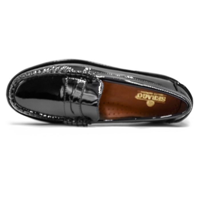 Mocassini Sebago Donna Lucido Classic Dan Nero Tocco Luminoso