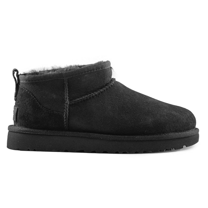 Ultra Mini Ugg Nero Stivaletti Con Suola In Treadlite Donna