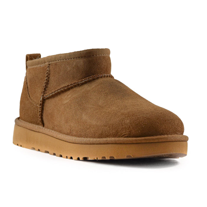 Stivaletti Ugg Ultra Mini Chestnut Profilo Basso Linguetta Donna