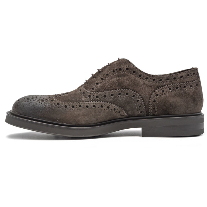 Stringate Green George Uomo Dall'Elegante Motivo Brogue Fango