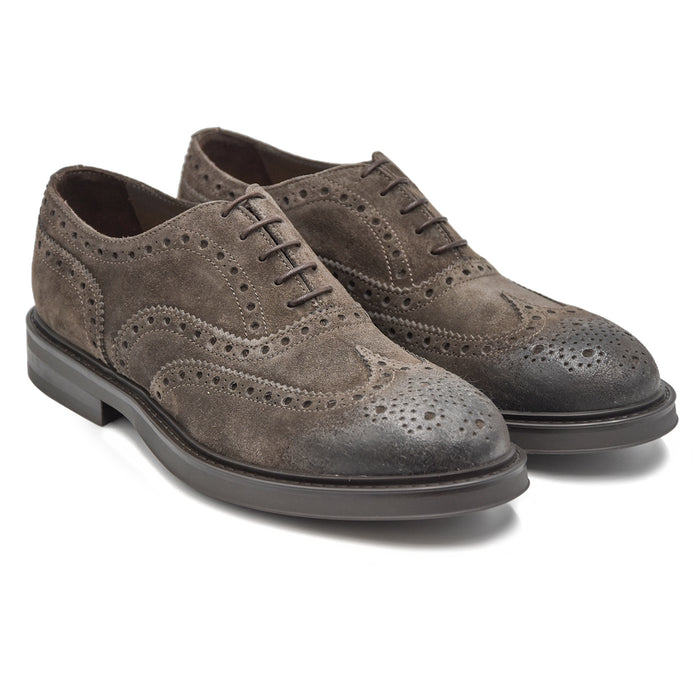 Stringate Green George Uomo Dall'Elegante Motivo Brogue Fango