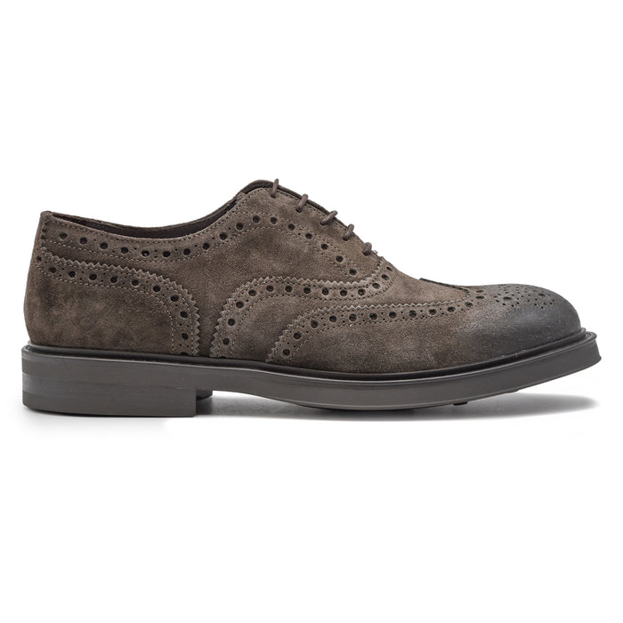 Stringate Green George Uomo Dall'Elegante Motivo Brogue Fango