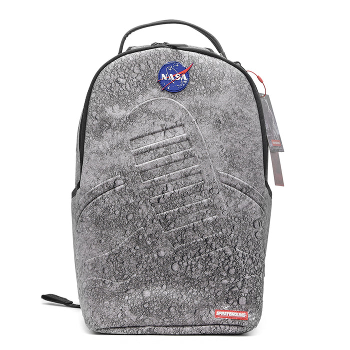 Sprayground NASA FOOTPRINT Zaino Grigio Dall'Estetica Futurista