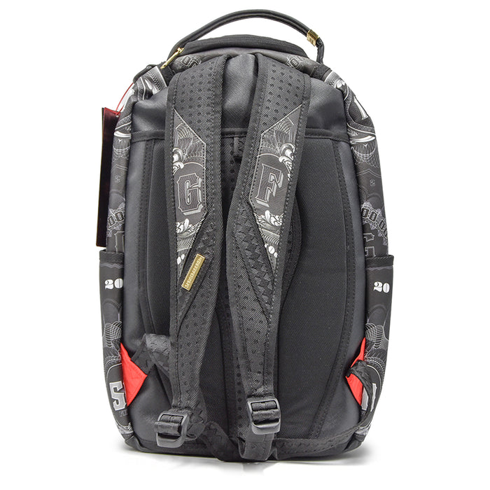 Zaino GODFATHER Grigio Con Stampa Padrino Sprayground Doppia Zip