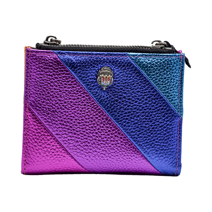 Kurt Geiger Mini Purse Rainbow Stitched Stripes Wallet