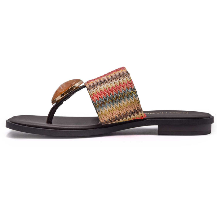 Noa Harmon Women's Sandals Multicolored With Caramel Embellishment