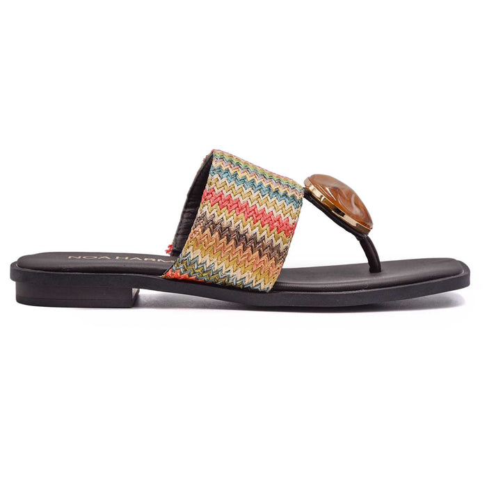 Noa Harmon Women's Sandals Multicolored With Caramel Embellishment