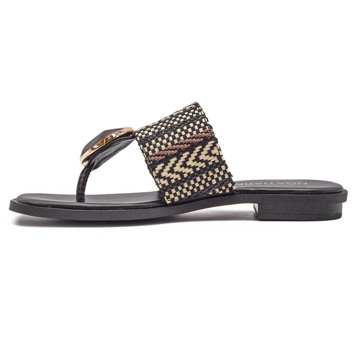 Noa Harmon Margot Sandals Black White With Premium Materials Women