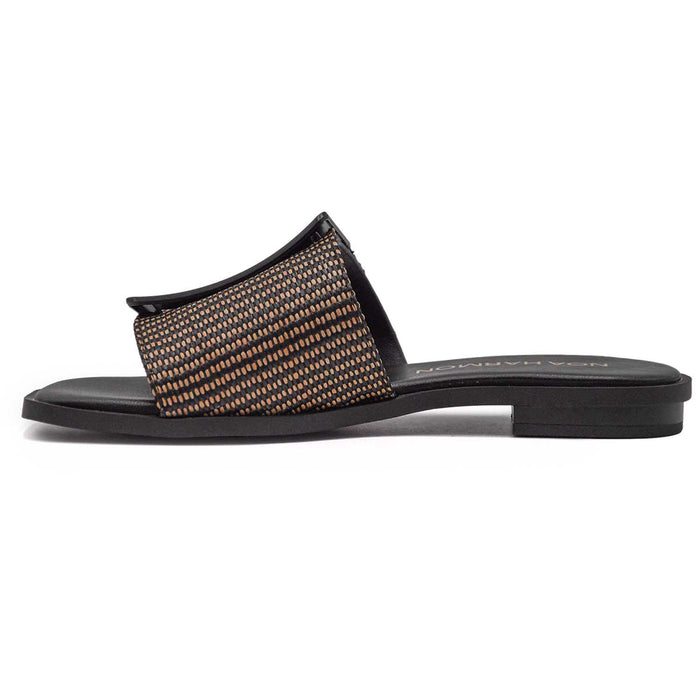 Noa Harmon Black Beige Sandals With Creative Combinations Women