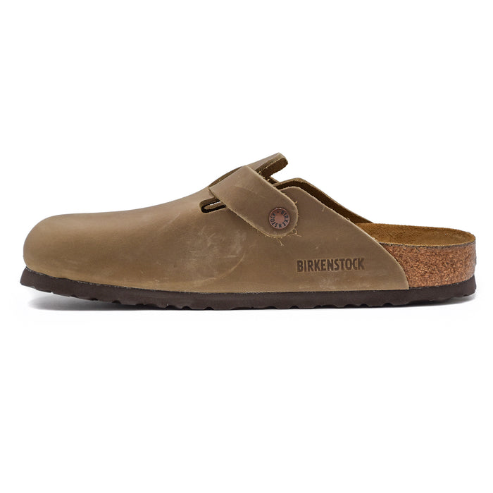 Birkenstock Sabot Boston Tabacco Brown Dal Finish Oliato Uomo