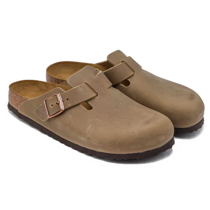 Birkenstock Sabot Boston Tabacco Brown Dal Finish Oliato Uomo