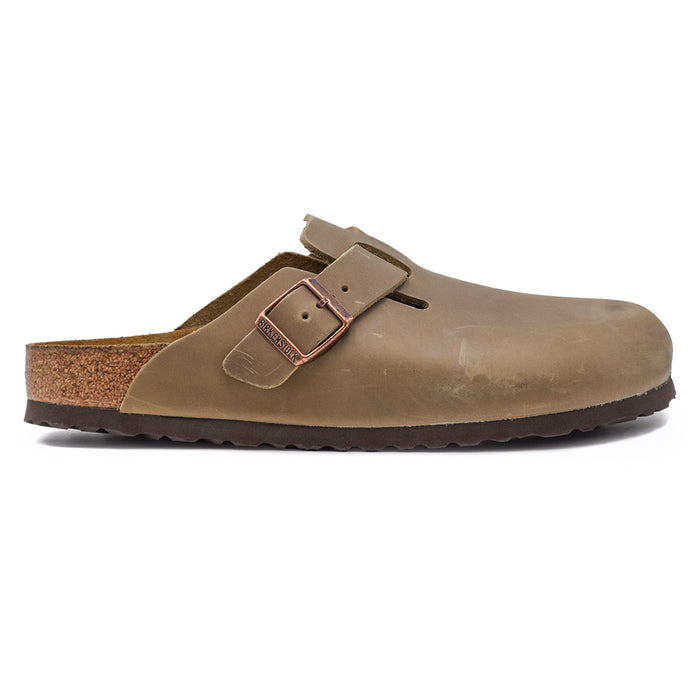 Birkenstock Sabot Boston Tabacco Brown Dal Finish Oliato Uomo