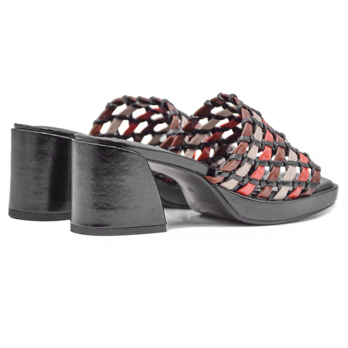 Noa Harmon Sira Cage Sandals Brown Red Women's Extended Comfort