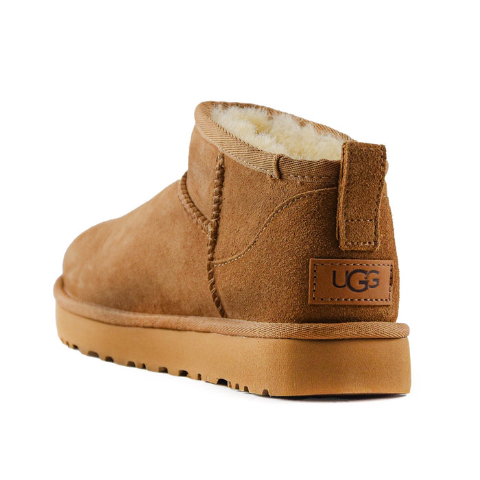 Stivaletti Ugg Ultra Mini Chestnut Profilo Basso Linguetta Donna