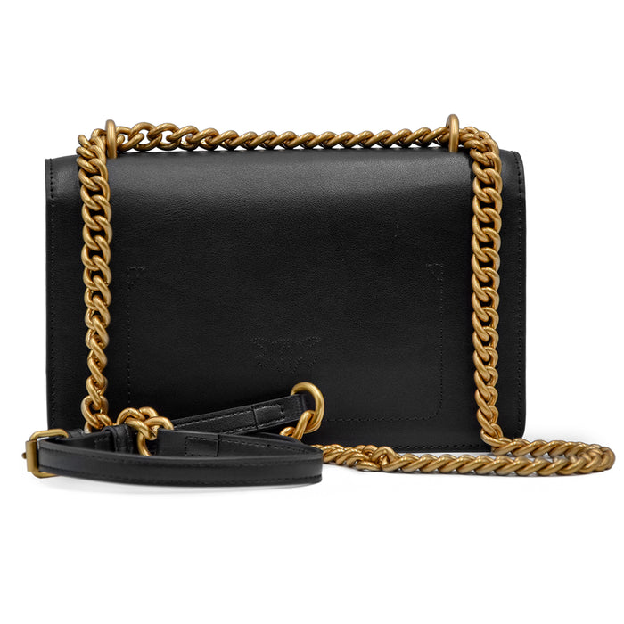 Love One Mini Borsa Pinko Nero Dal Classico Design Squadrato