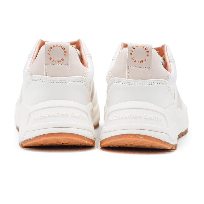 Sneakers Donna Alexander Smith Eco-Dover Bianco Rose Linee Casual