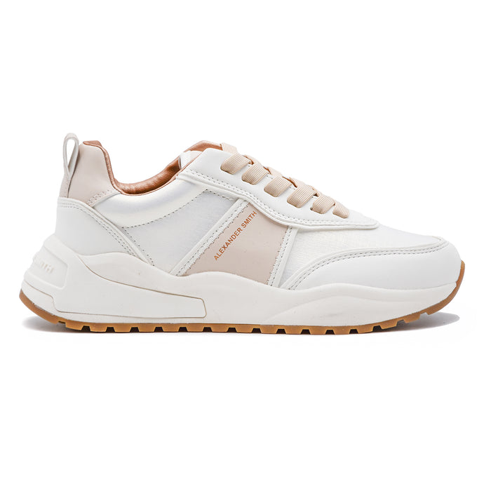 Sneakers Donna Alexander Smith Eco-Dover Bianco Rose Linee Casual