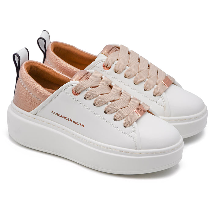 Alexander Smith Sneakers Bianco Donna Nude Dal Carattere Green