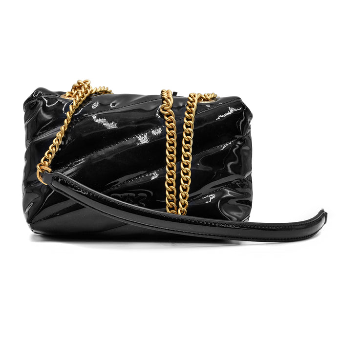 Black Love Puff Baby Pinko Bag In Patent Leather But For Everyday Looks