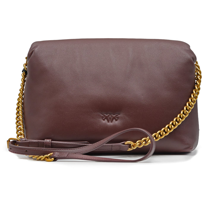 Love Click Puff Pinko Chocolate Bag Round Chain Shoulder Strap