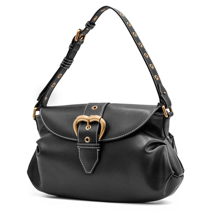 Pinko Black Bag With Pod Closure Jolene Classic Calfskin