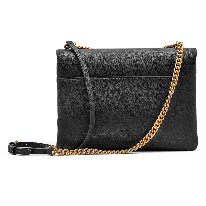 Pinko Borsa Love Bag One Soft Nero In Morbida Pelle Martellata