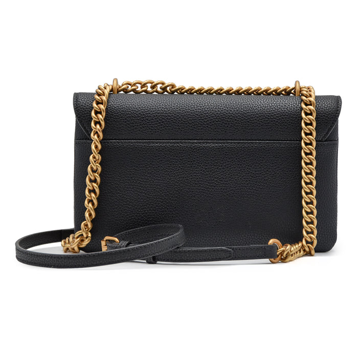 Pinko Love One Soft Mini Nero Borsa Con Doppi Scomparti Interni