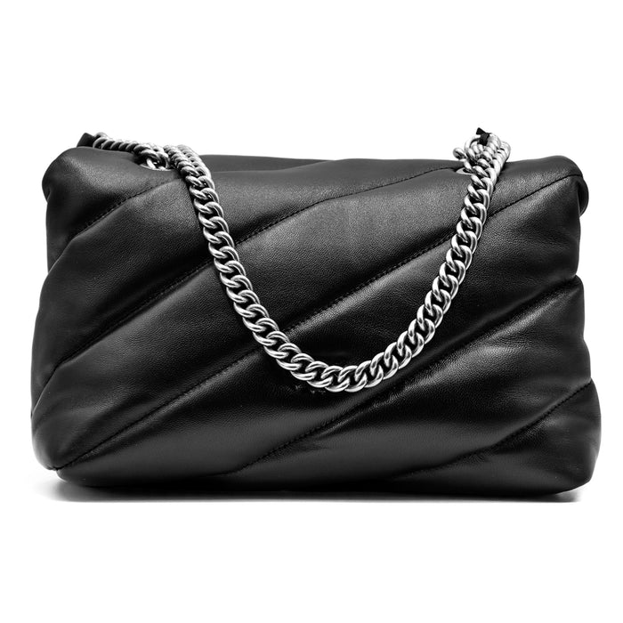 Pinko Nero Borsa Love Puff Classic Con Maxi Trapuntatura Obliqua