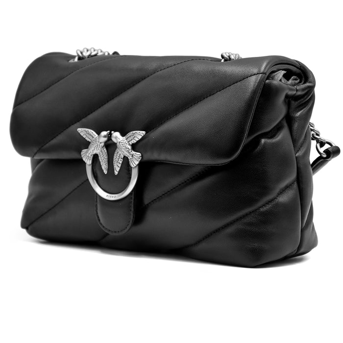 Pinko Nero Borsa Love Puff Classic Con Maxi Trapuntatura Obliqua