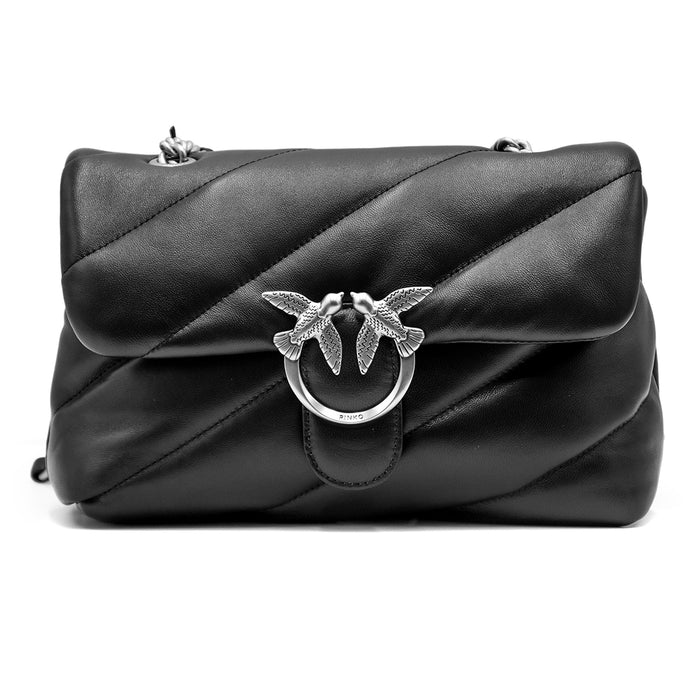 Pinko Nero Borsa Love Puff Classic Con Maxi Trapuntatura Obliqua