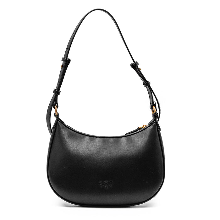 Half Moon Mini Bag Pinko Black Half Moon Microfiber Interior