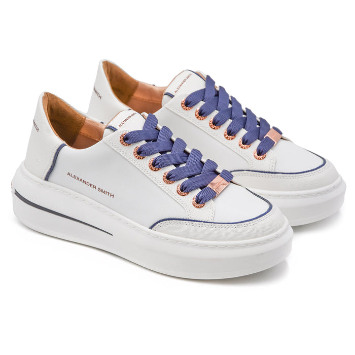 Sneakers Alexander Smith Donna Lancaster Bianco Blu Mix Di Stili