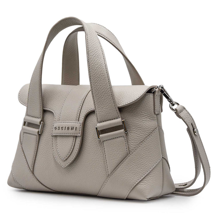 Orciani Alma Handbag Adjustable Removable Shoulder Strap Grey