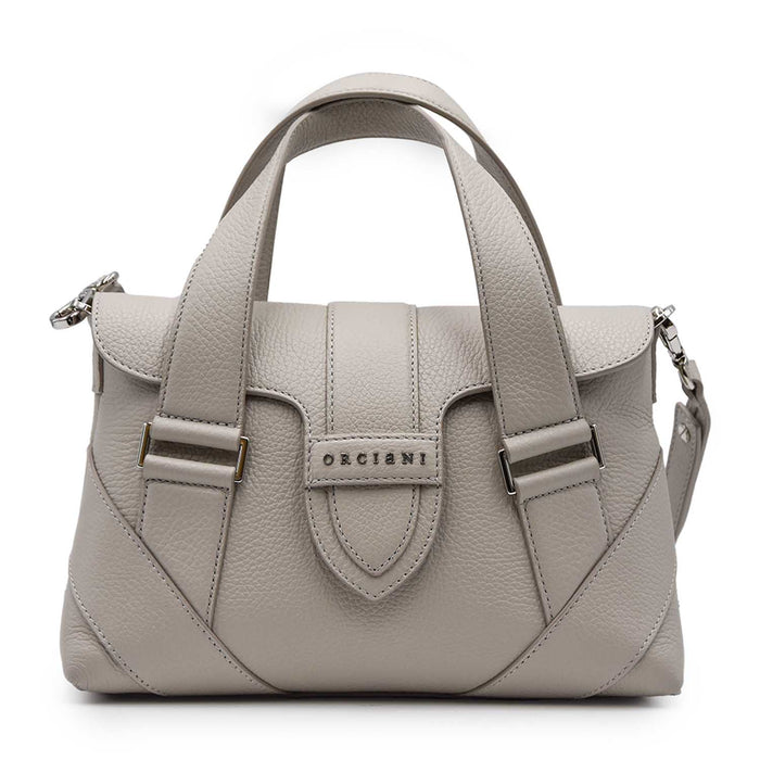 Orciani Alma Handbag Adjustable Removable Shoulder Strap Grey