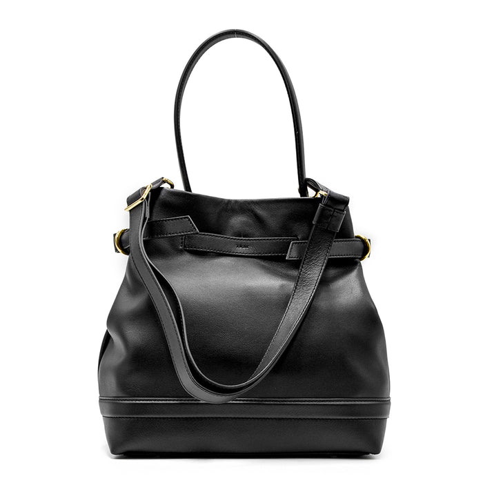 Orciani Nero Borsa Becky Elegante Balza Fascetta Logata Frontale