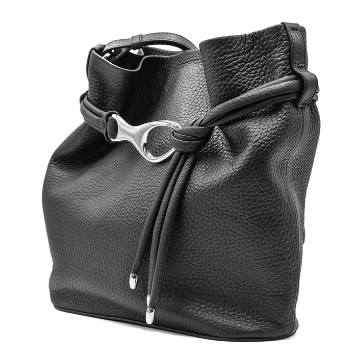 Borsa Secchiello Donna Orciani Nero Con Tracolla Regolabile