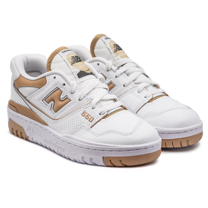 Sneakers New Balance Donna 550BT Bianco Affidabile Struttura Pelle