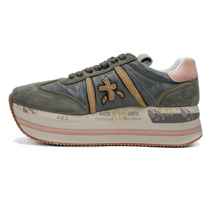 Sneakers Premiata Beth 6956 Donna Con Colletto Imbottito Grigio