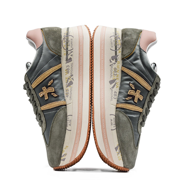 Sneakers Premiata Beth 6956 Donna Con Colletto Imbottito Grigio