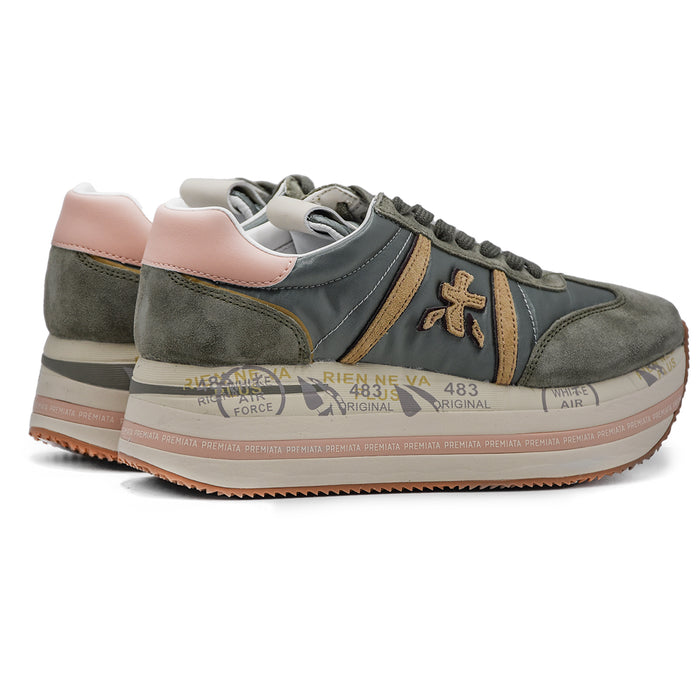 Sneakers Premiata Beth 6956 Donna Con Colletto Imbottito Grigio