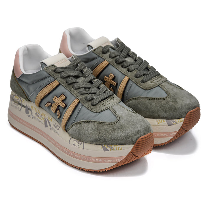 Sneakers Premiata Beth 6956 Donna Con Colletto Imbottito Grigio