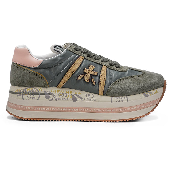 Sneakers Premiata Beth 6956 Donna Con Colletto Imbottito Grigio