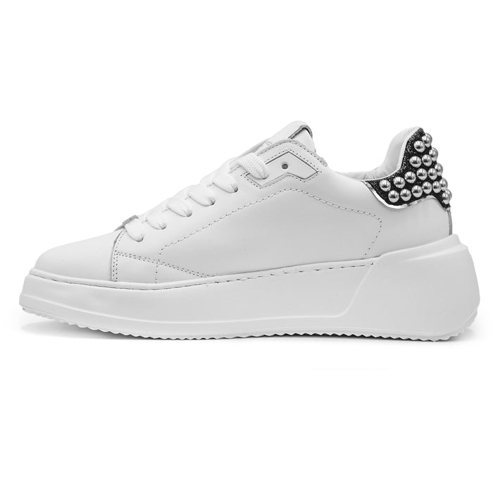 Philippe Model Sneakers Donna Tres Temple Bianco Con Abbellimento