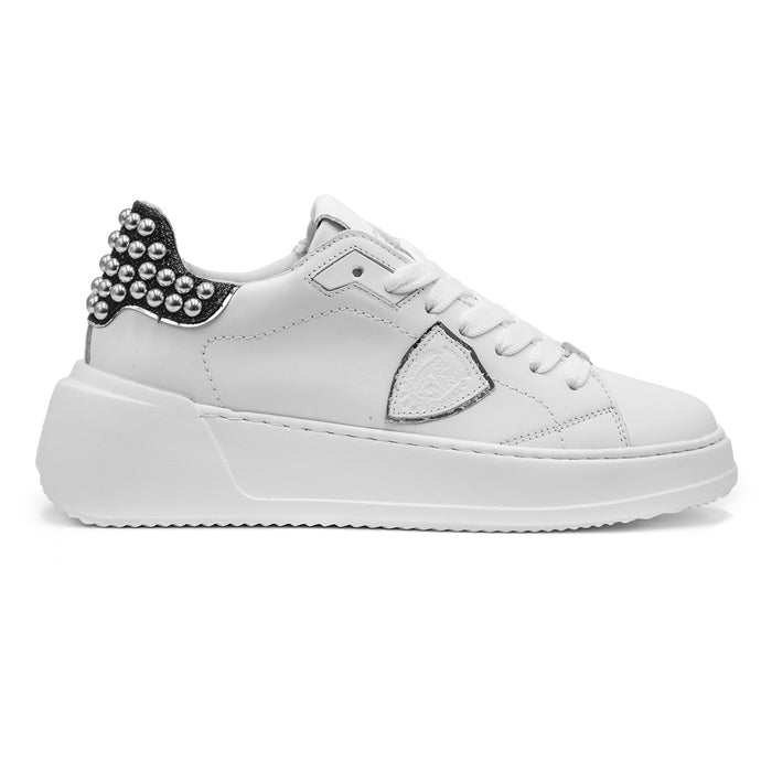 Philippe Model Sneakers Donna Tres Temple Bianco Con Abbellimento