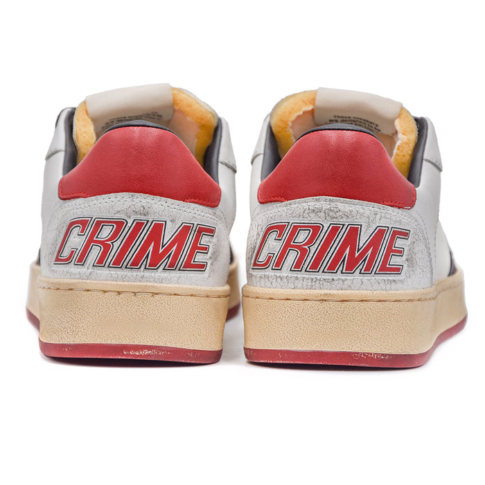 Crime Sneakers Chelsea Bianco Con Particolare Punta Cracklé Uomo